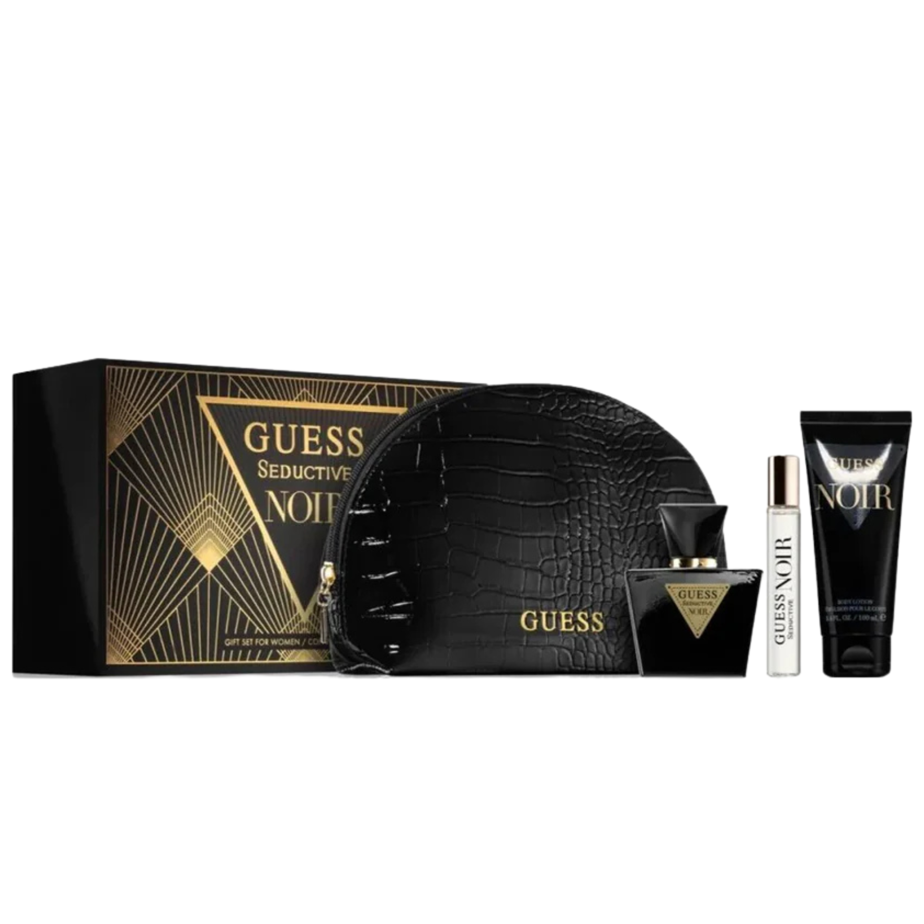 Guess Guess Seductive Noir Women EDT 75ml Travel Spray 15ml Body Lotion 100ml Gift Set